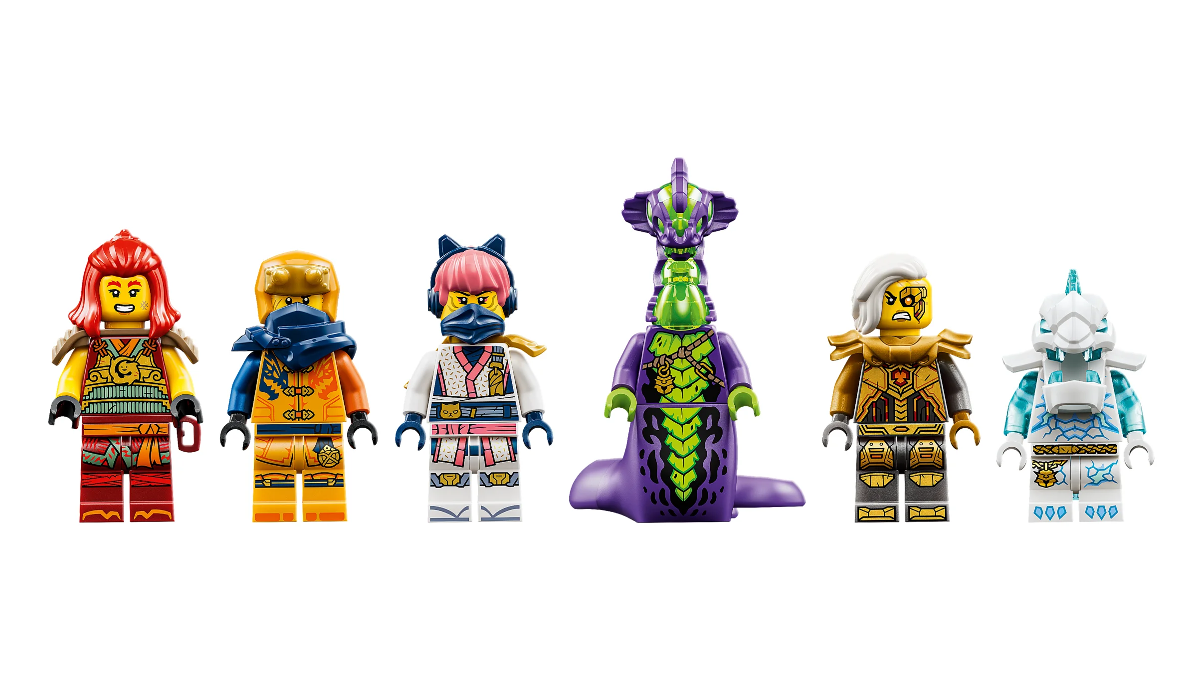 Prezentare detaliată a minifigurinelor LEGO Ninjago din setul 71868.