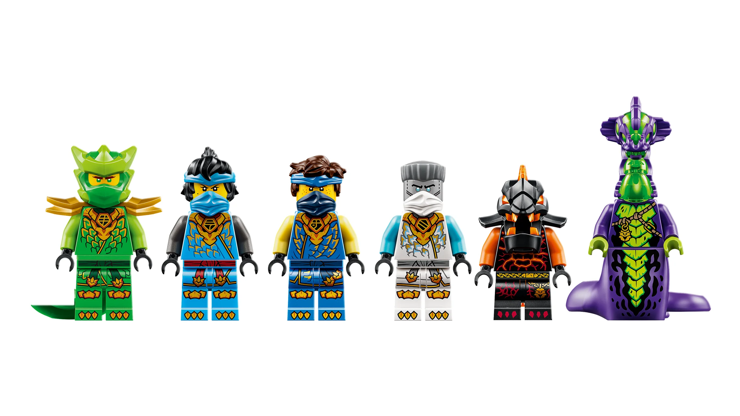 Imagine cu minifigurinele din setul LEGO Ninjago 71869.