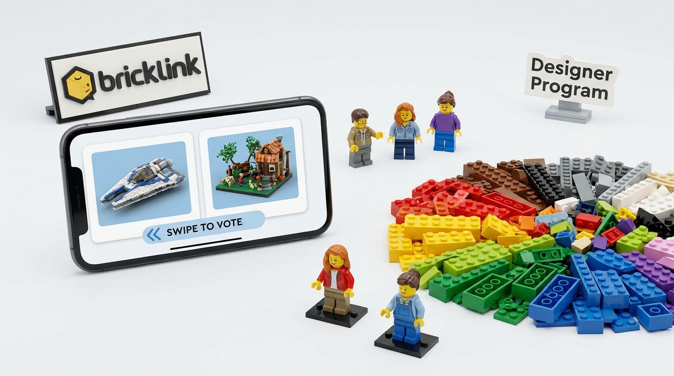 LEGO BrickLink transformă procesul de vot: Cum funcționează noul sistem „swipe” pentru BDP Series 11