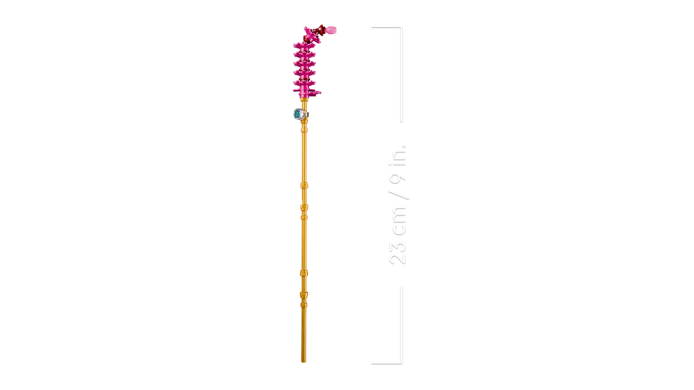 O floare Cosmos LEGO, lungă de 23 cm, perfectă pentru decor. Design detaliat și elegant.