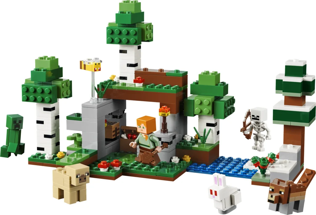 LEGO 21593 - LEGO Minecraft 21593 Aventura din prima noapte: Supraviețuire și creativitate