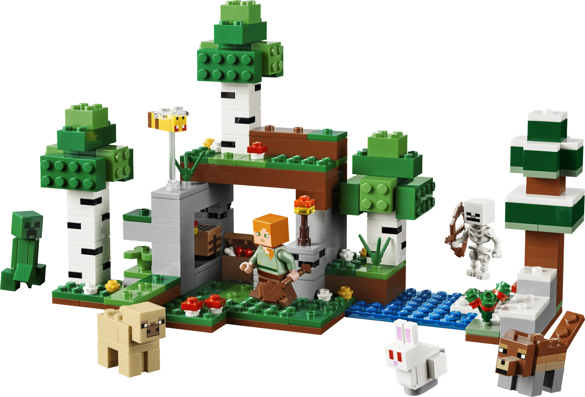 LEGO 21593 - LEGO Minecraft 21593 Aventura din prima noapte: Supraviețuire și creativitate