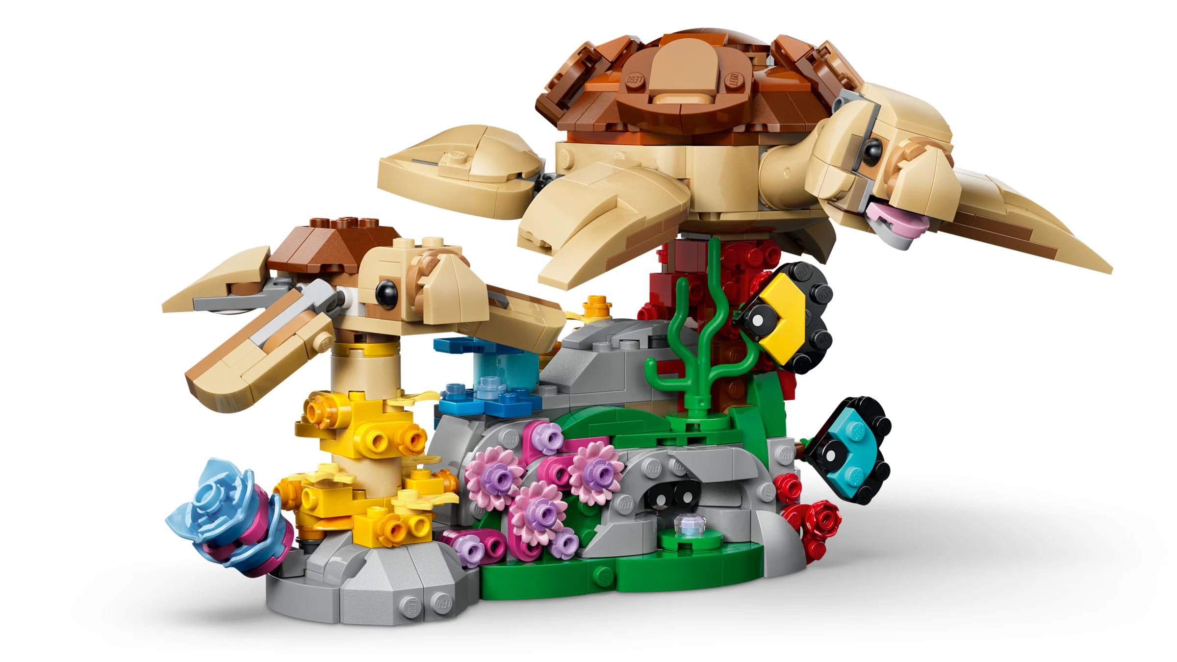 Imagine cu familia de koala LEGO Creator 31388, detaliată și colorată.