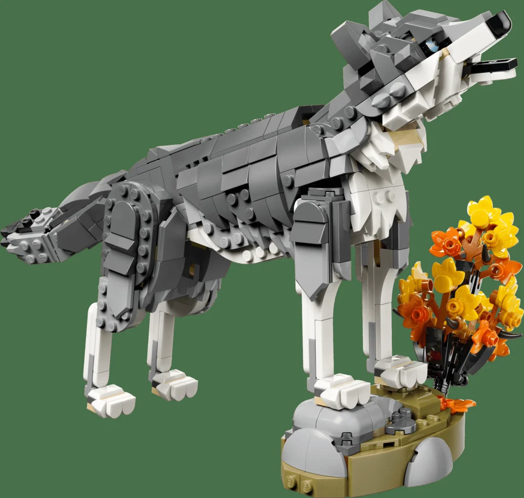 LEGO 31393 - LEGO 31393 Animale din pădure: Lup gri - O capodoperă Creator 3 în 1
