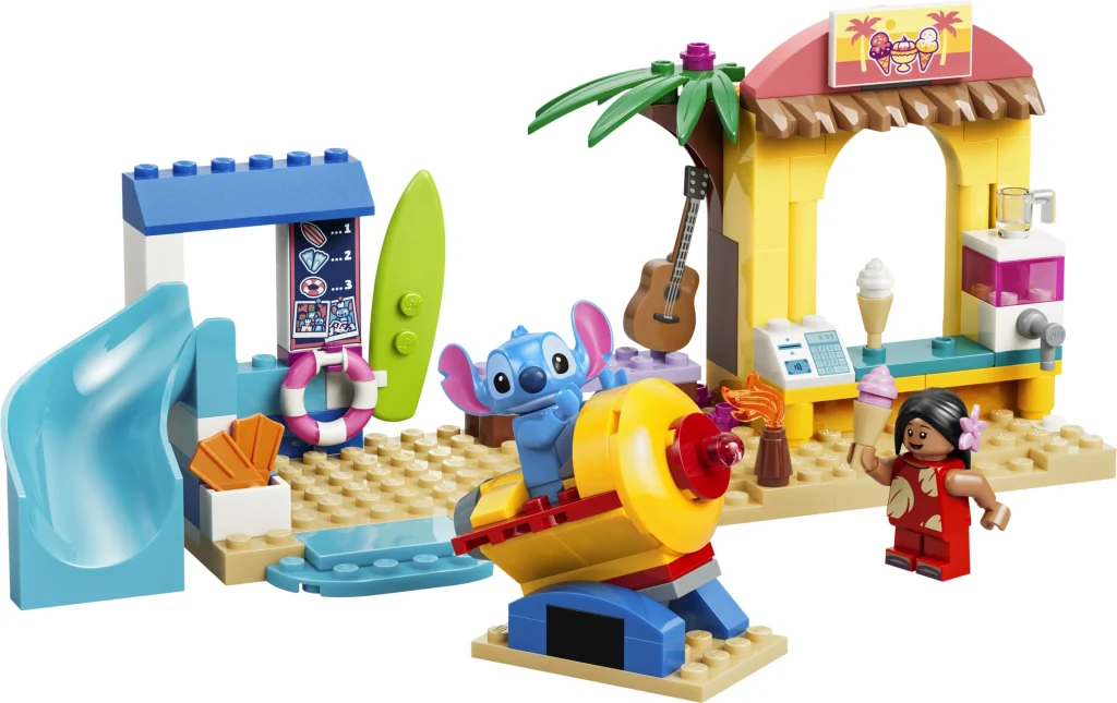 LEGO 43280 - LEGO 43280 Distracție pe plajă cu Lilo și Stitch: O aventură tropicală