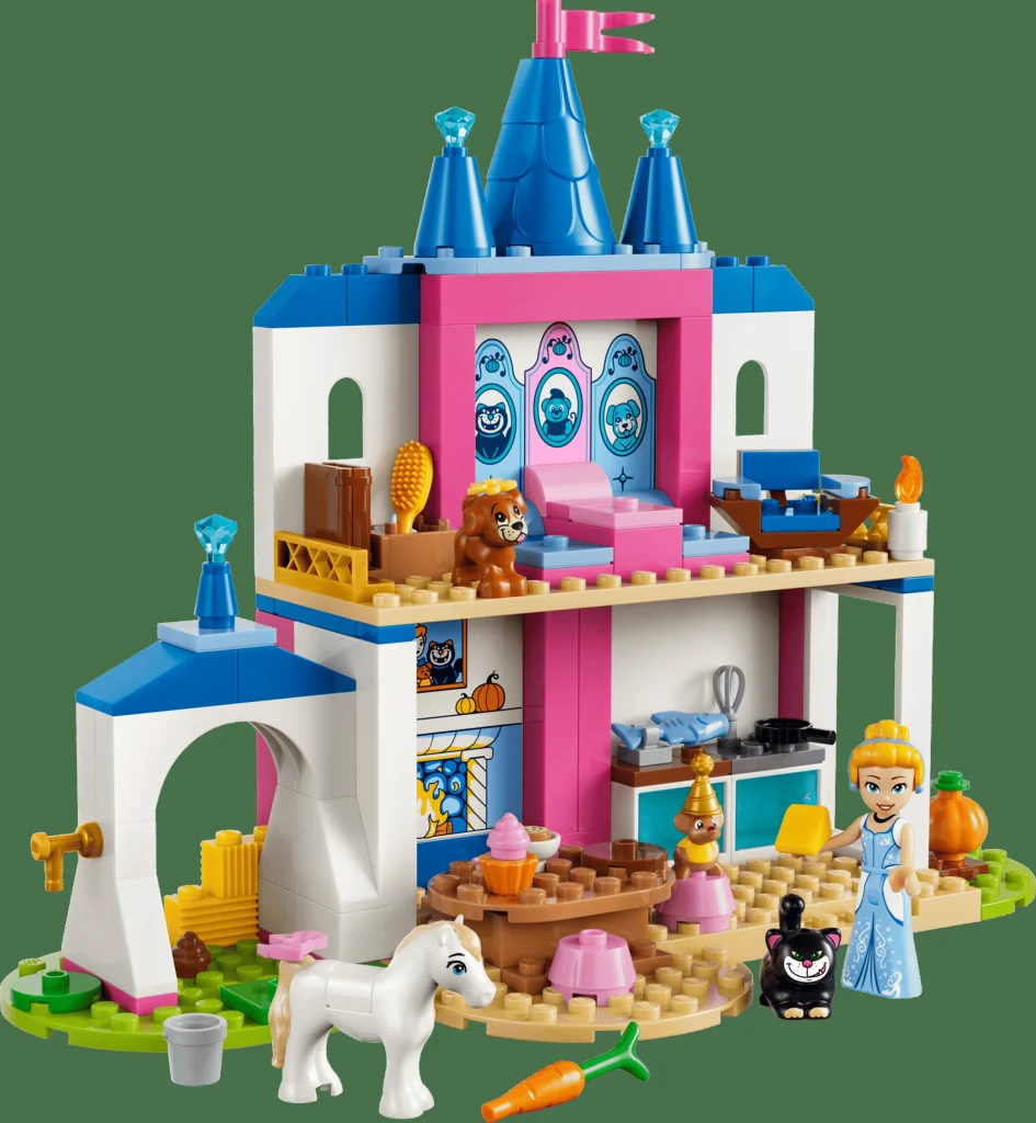 LEGO 43283 - LEGO Disney 43283 Castelul Cenușăresei și al prietenilor animale: Magia basmelor