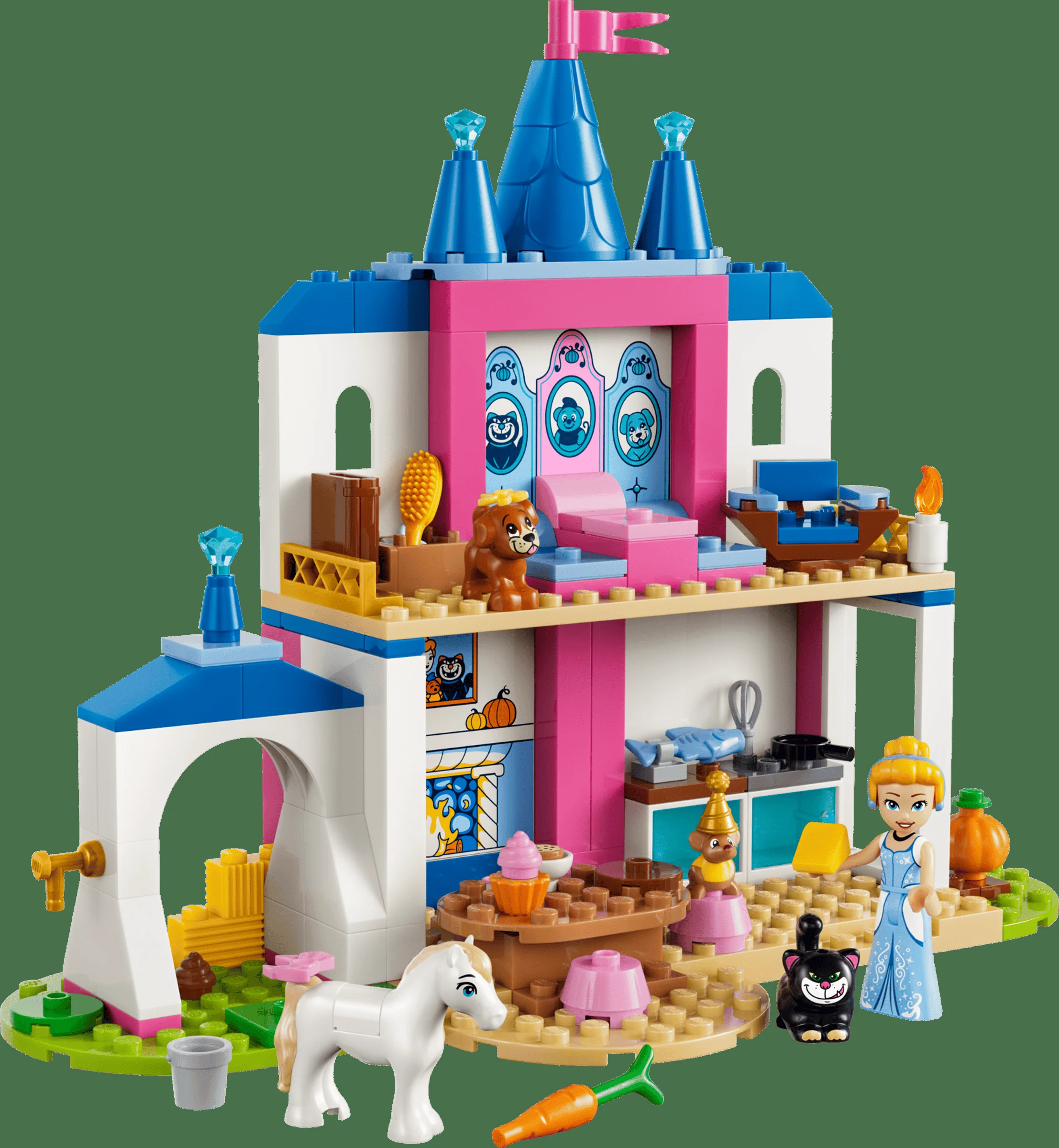 LEGO 43283 - LEGO Disney 43283 Castelul Cenușăresei și al prietenilor animale: Magia basmelor