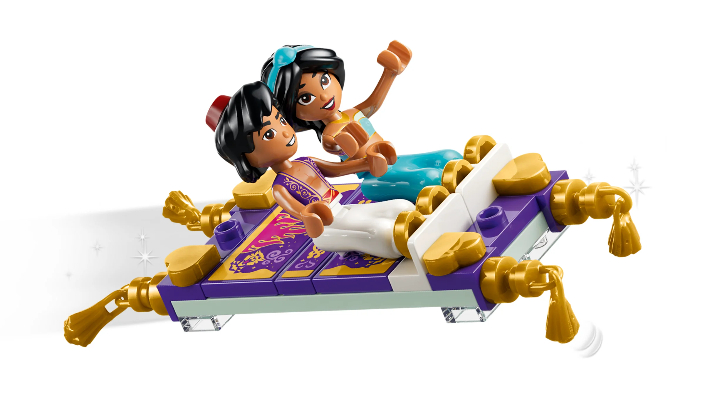Aladin și Jasmine pe covorul magic din LEGO. Detaliu minunat pentru fani!
