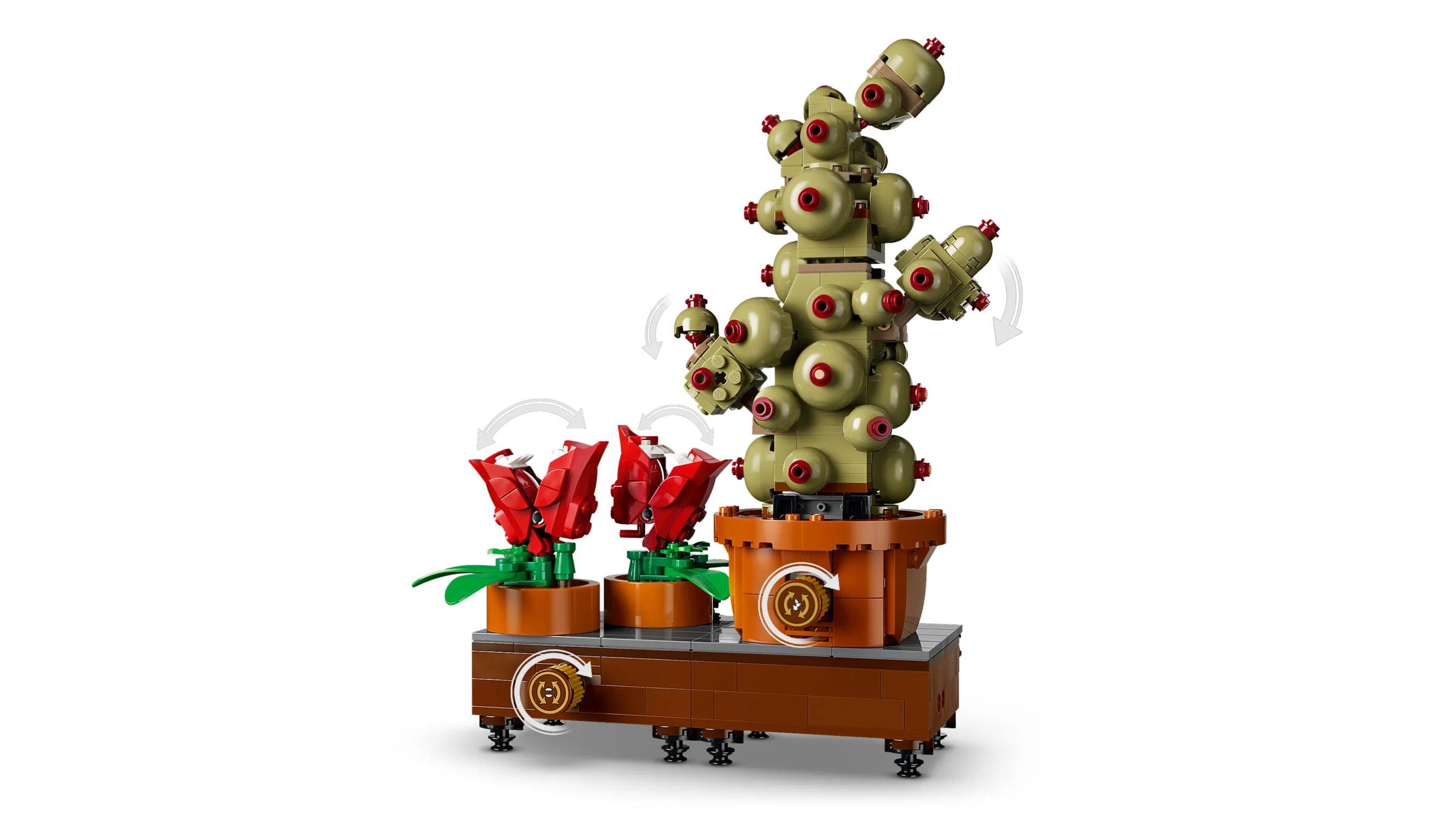 Imagine detaliată a setului LEGO 76474, plante de Herbologie de la Hogwarts, cu caracteristici interactive.