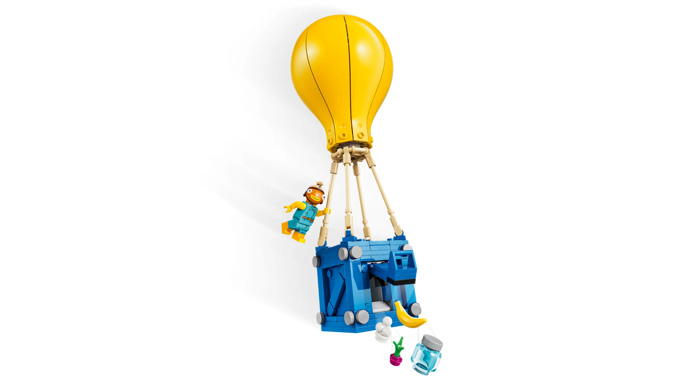 Setul LEGO Fortnite 77080, cu cutie de provizii și minifigurina Fishstick.