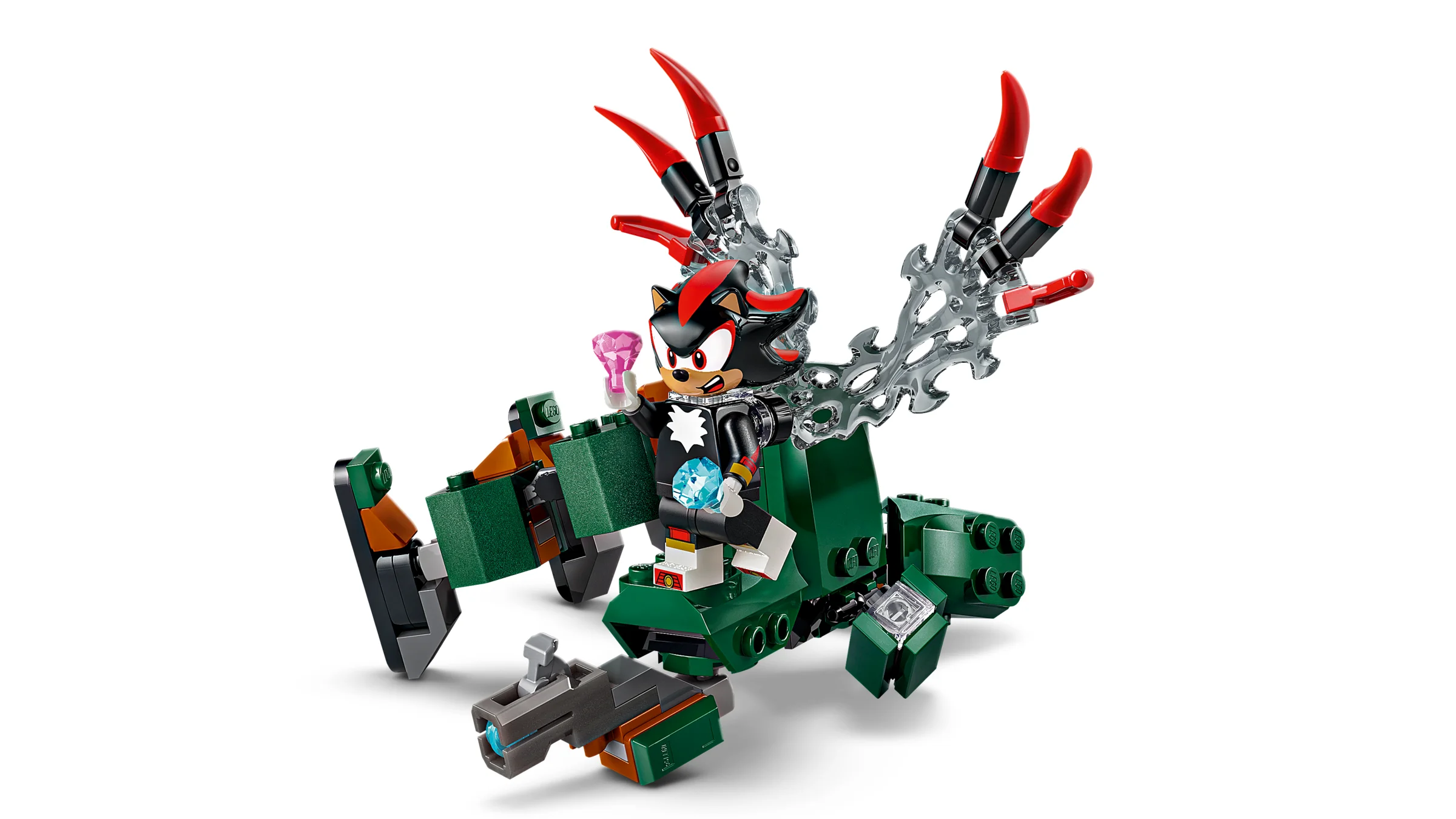 Imagine cu Shadow pe mech-ul său. Detalii clare ale designului LEGO.