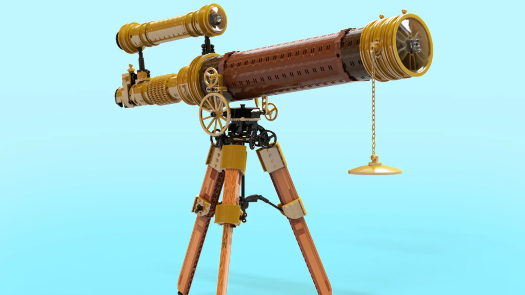 O privire către stele: Modelul Functional Vintage Telescope a atins pragul de 10.000 de susținători pe platforma LEGO Ideas