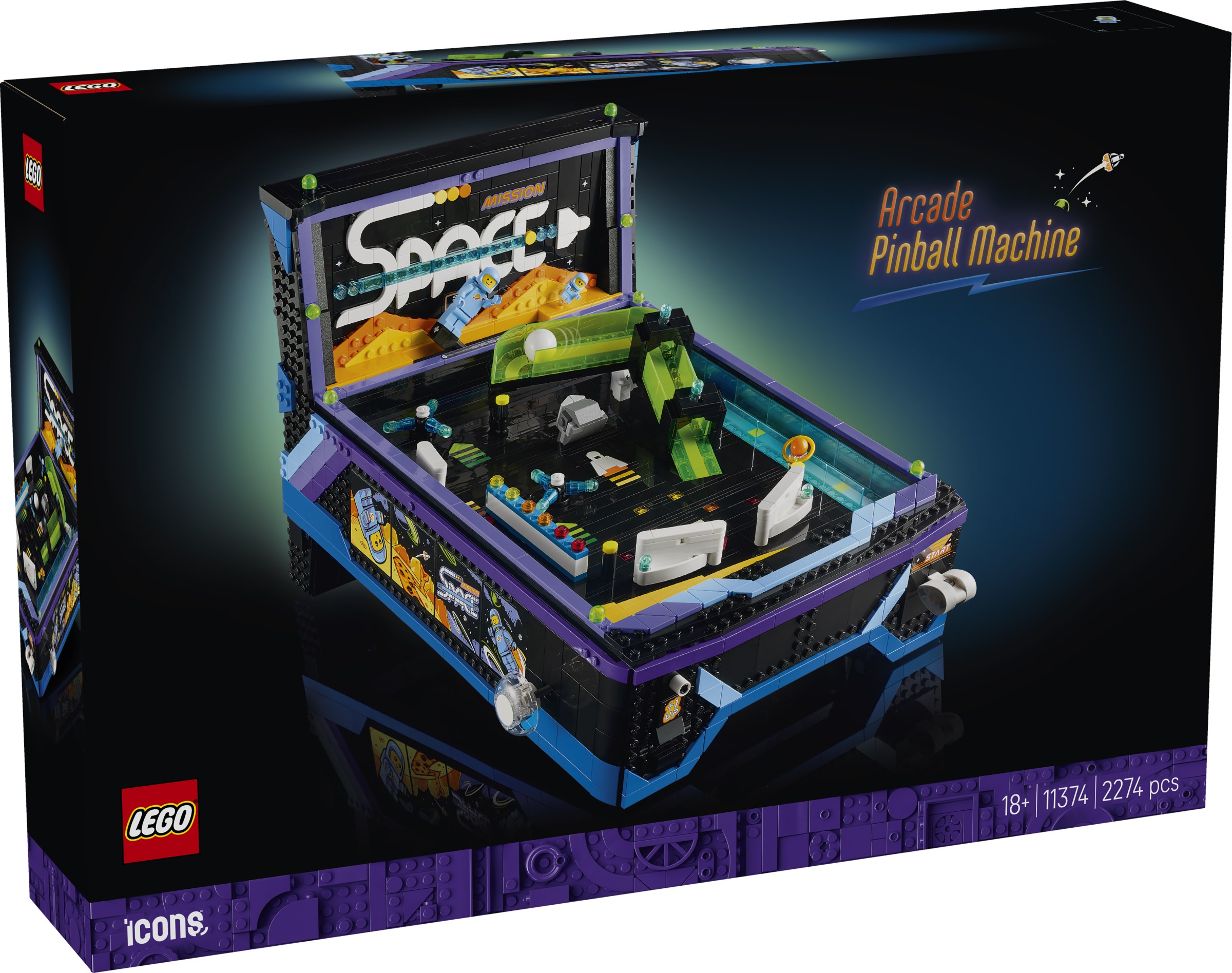 LEGO lansează Arcade Pinball Machine: Prima mașină de pinball funcțională din cărămizi cu tematică Classic Space