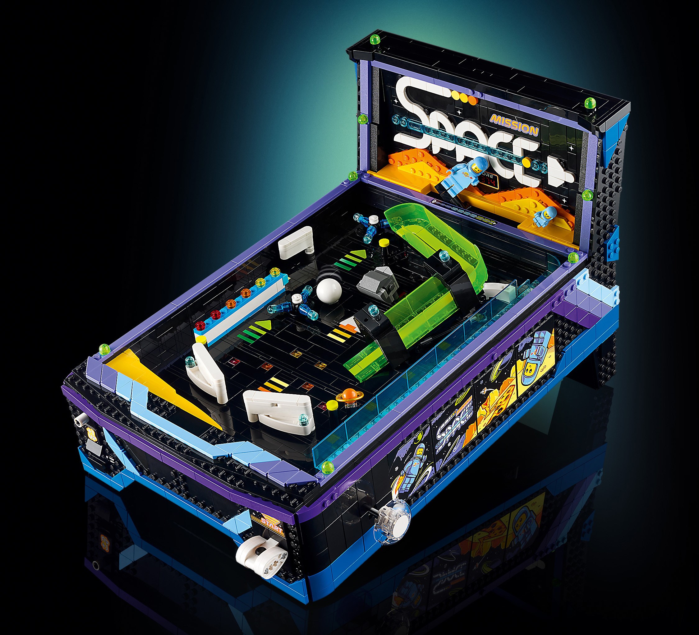 LEGO lansează Arcade Pinball Machine: Prima mașină de pinball funcțională din cărămizi cu tematică Classic Space