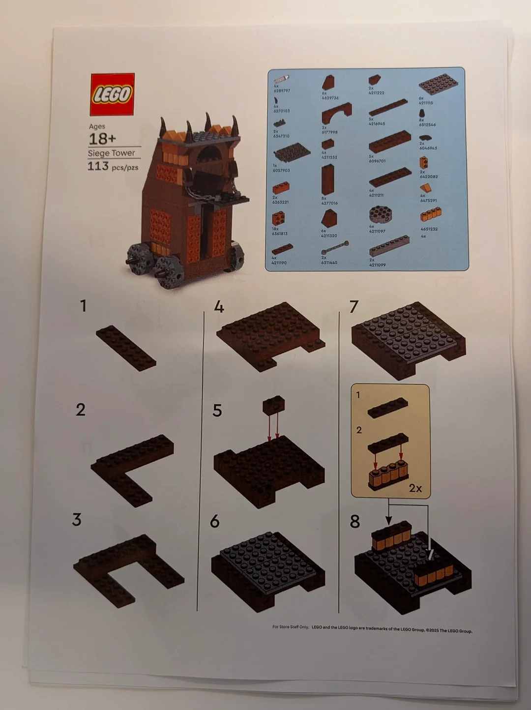 Instrucțiuni dezvăluite: Cum poți construi propriul Siege Tower pentru noul set LEGO 11377 Minas Tirith