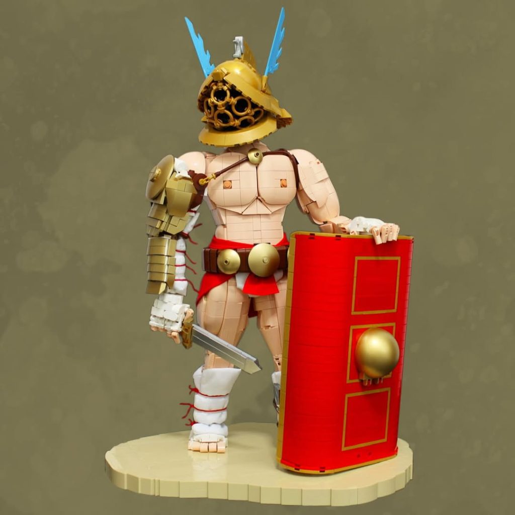 Arta în Arena LEGO: Un Gladiator Murmillo Impresionant Creat de Tim Lydy