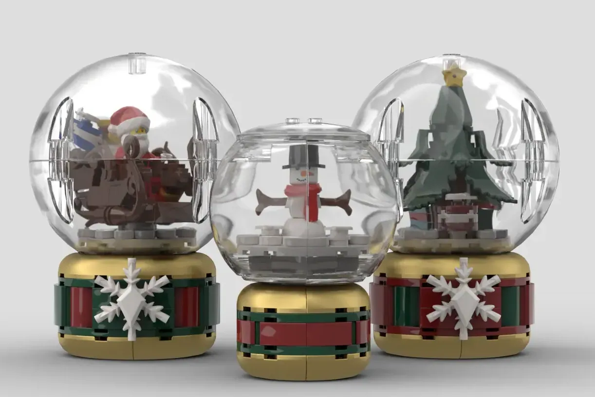 Magia sărbătorilor în miniatură: Proiectul Christmas Snow Globe Collection atinge 10.000 de voturi pe LEGO Ideas