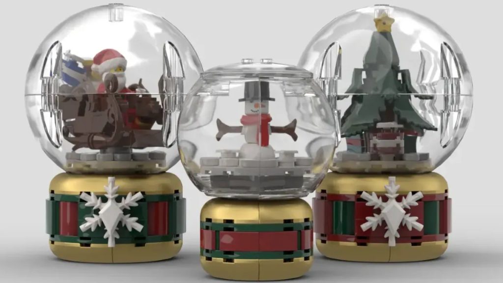 Magia sărbătorilor în miniatură: Proiectul Christmas Snow Globe Collection atinge 10.000 de voturi pe LEGO Ideas