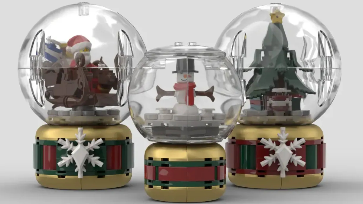 Magia sărbătorilor în miniatură: Proiectul Christmas Snow Globe Collection atinge 10.000 de voturi pe LEGO Ideas