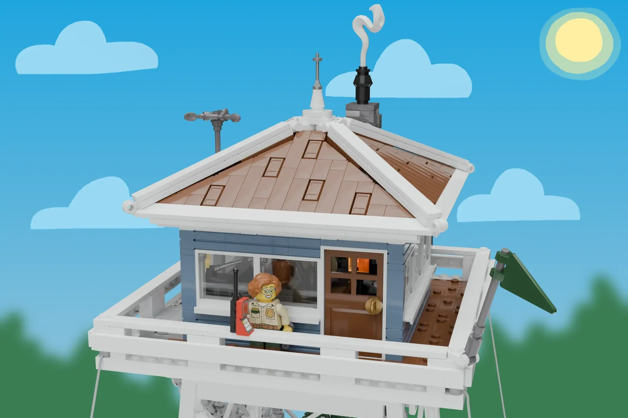 De veghe deasupra pădurii: Proiectul Fire Lookout Tower atinge pragul de 10.000 de voturi pe LEGO Ideas