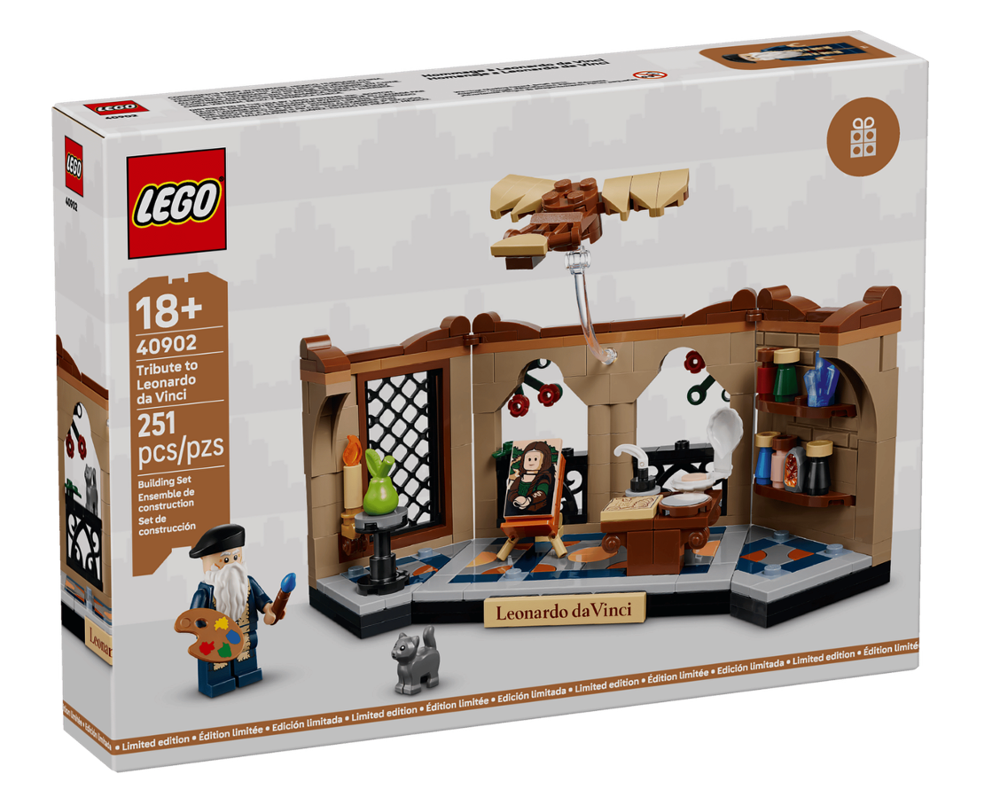 LEGO lansează setul 40902 Tribute to Leonardo da Vinci: Ofertă cu puncte duble și un cadou istoric pentru fanii din România