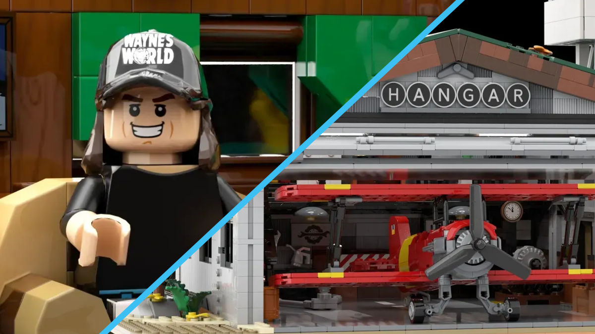 Noi proiecte fan-made ating pragul de 10.000 de voturi: Wayne’s World și un hangar aviatic spectaculos intră în etapa de review LEGO Ideas