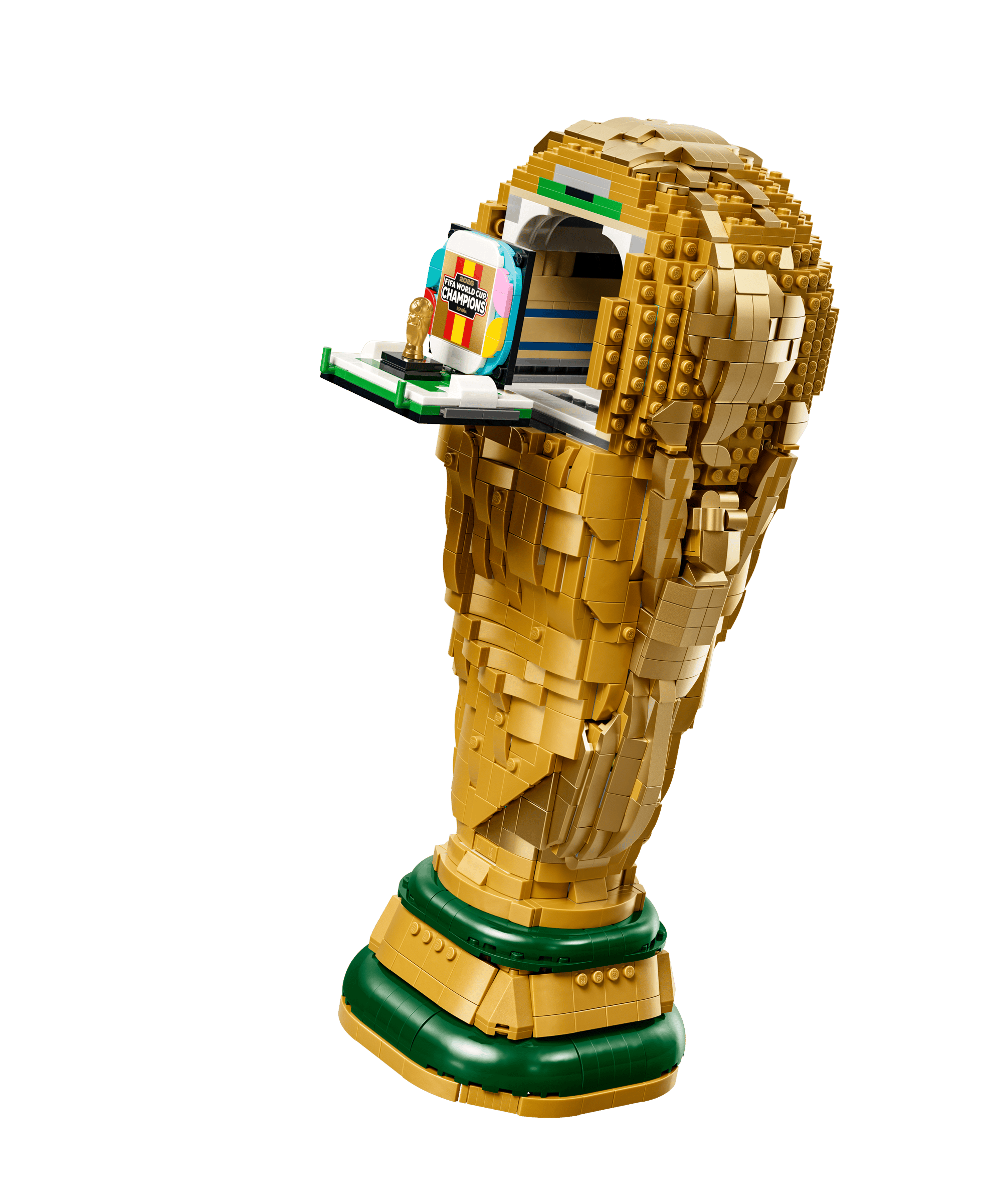 LEGO anunță ediția exclusivă de colecție FIFA World Cup Trophy – Champions Edition pentru a celebra victoria Spaniei