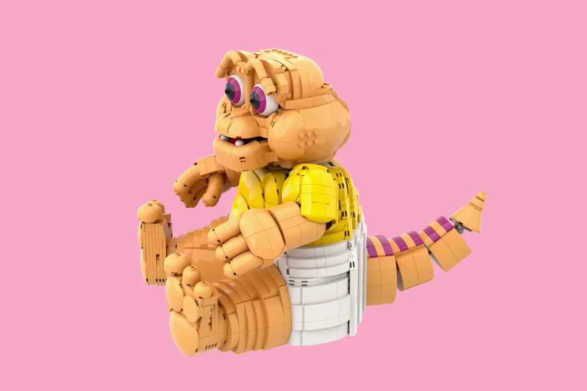 LEGO Ideas surprinde fanii: Baby Sinclair din serialul „Dinozaurii” atinge pragul de 10.000 de voturi