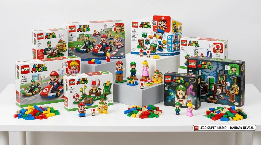 LEGO lansează o nouă eră Super Mario în 2027: Primele imagini oficiale cu seturile în format de minifigurină
