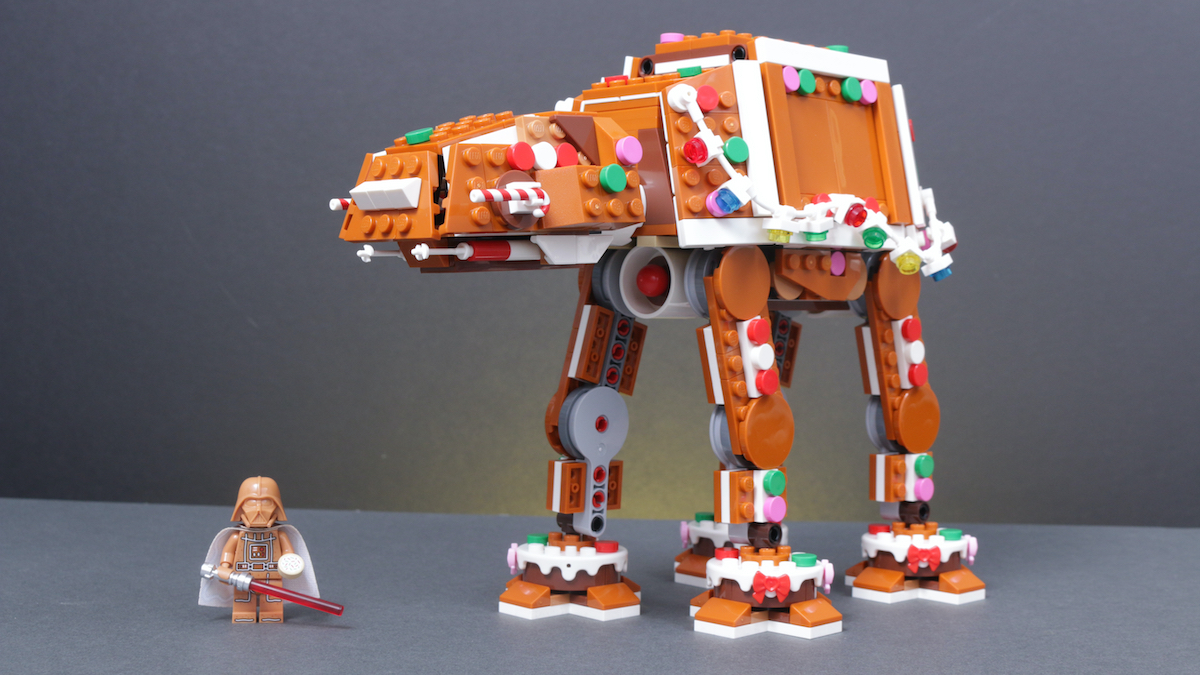 Creativitate fără limite: Cum poți transforma două seturi Gingerbread AT-AT Walker într-un model gigantic pentru sărbători