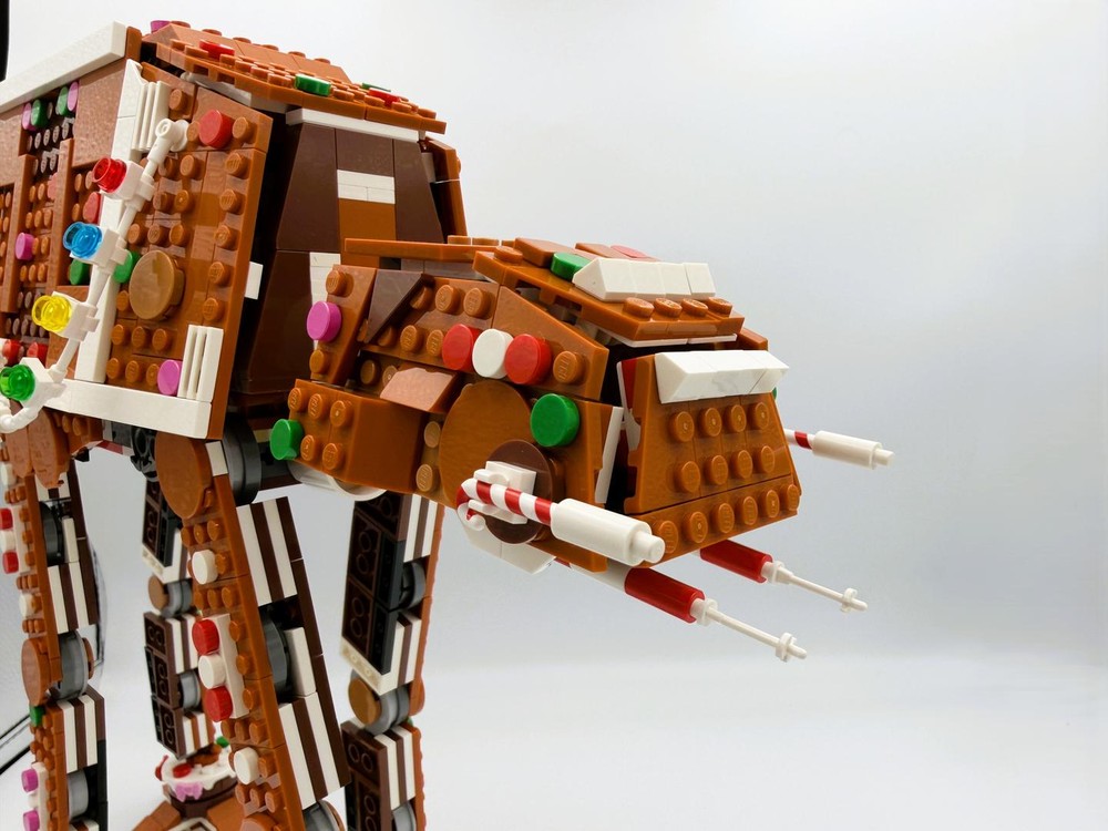 Creativitate fără limite: Cum poți transforma două seturi Gingerbread AT-AT Walker într-un model gigantic pentru sărbători