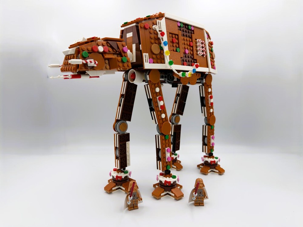 Creativitate fără limite: Cum poți transforma două seturi Gingerbread AT-AT Walker într-un model gigantic pentru sărbători